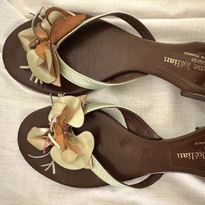 Stephane Kelian leather flat sandals size 8